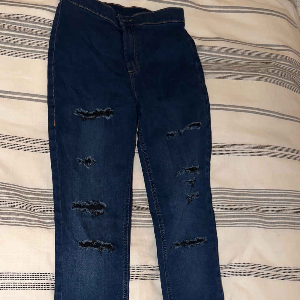 Topshop Joni ripped high waisted skinny jeans